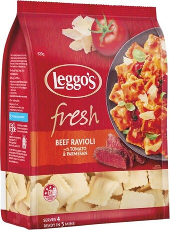 Woolworths Leggo’s fresh filled pasta varieties 630g – from the fridge offer
