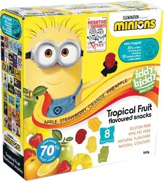 Iddy biddy fruit snack 160g pk 5