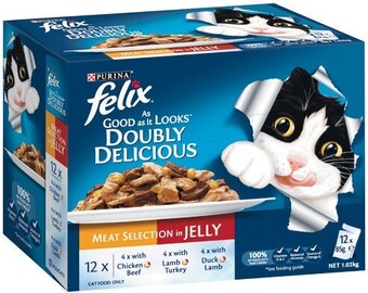 Woolworths Felix wet cat food pk 12 x 85g offer