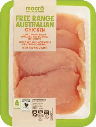 Woolworths Macro free range australian fresh chicken breast schnitzel 500g – from the meat dept offer