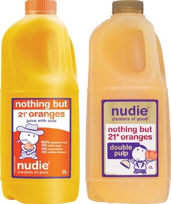 Woolworths Nudie juice 2 litre offer