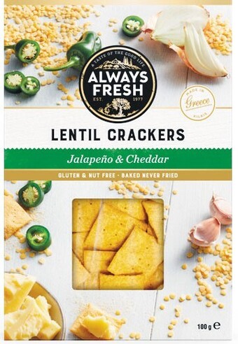 Woolworths Always fresh lentil crackers 100g offer