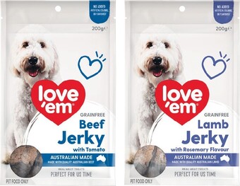 Woolworths Love’em jerky dog treats 200g offer