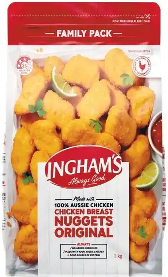 Woolworths Ingham’s chicken breast nuggets 1 kg offer
