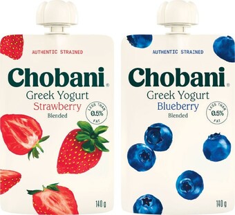 Woolworths Chobani greek yogurt pouch 140g – from the fridge offer