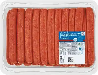 Woolworths Woolworths market value thin sausages 1.8 kg offer