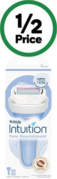 Woolworths Schick intuition pure nourish kit offer