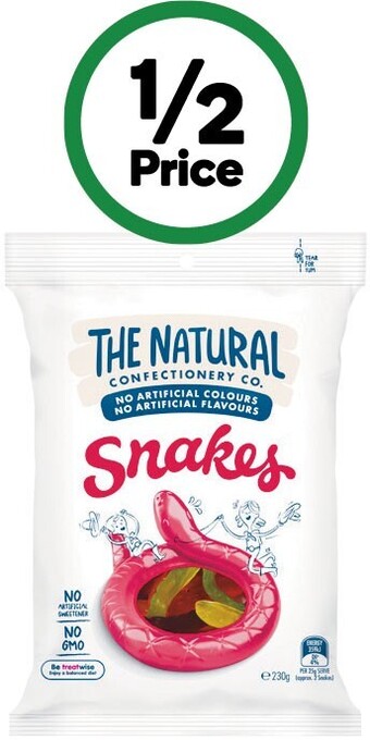 Woolworths The natural confectionery co. or sour patch kids medium bags 180-230g offer
