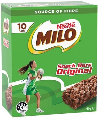 Woolworths Milo original bars 210-270g pk 10 offer