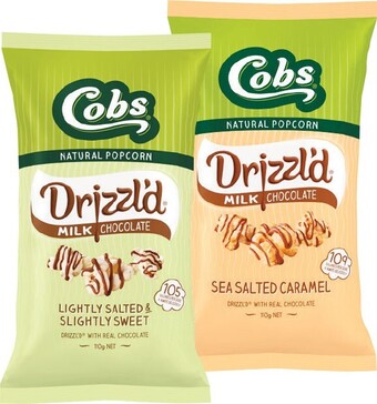 Woolworths Cobs drizzl’d popcorn 70-110g offer