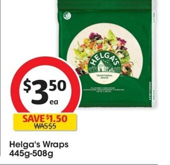 Coles Helga's Wraps 445-508 g. offer