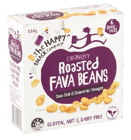 The happy snack company roasted fava beans salt & vinegar 150g offer at