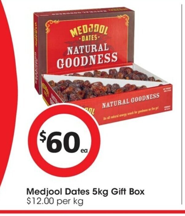 Medjool Dates 5 kg.Gift Box offer at Coles