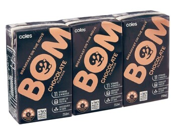 Coles Coles bom liquid breakfast 3x250ml offer