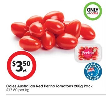 Coles Australian Red Perino Tomatoes 200g pack