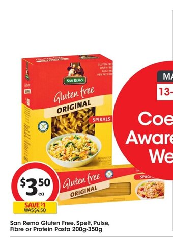 San Remo Gluten Free,Spelt,Pulse Fibre or Protein Pasta 200g-350g