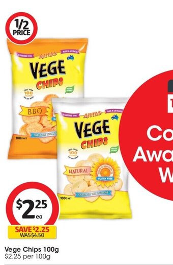 Coles Vege Chips 100g offer