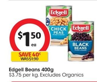 Coles Edgell Beans 400g offer