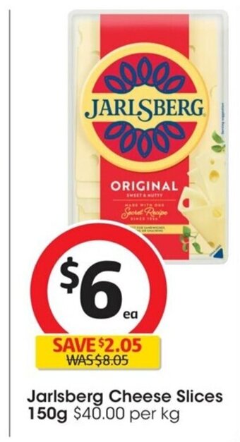 Coles Jarlsberg Cheese Slices 150g offer