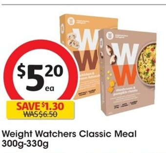 Coles Weight Watchers Classic Meal 300g-330g offer