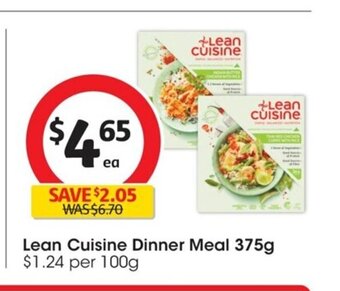 Coles Lean Cuisine Dinner Meal 375g offer