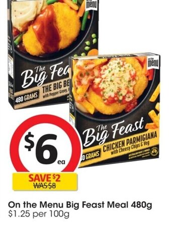 Coles On The Menu Big Feast Meal 480g offer