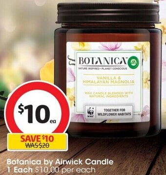 Coles Botanica by Air Wick candle 1 each offer