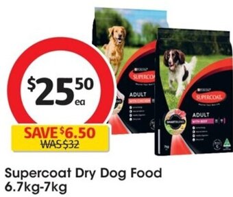 Coles Supercoat Dry Dog Food 6.7kg-7kg offer