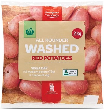 Woolworths Australian washed red potatoes 2 kg pack offer