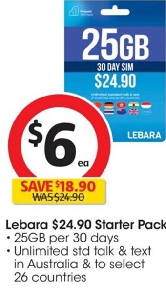 Coles Lebara Starter Pack offer