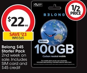 Coles Belong Starter Pack offer