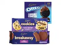 Foodworks Cadbury Breakaway Biscuits, Chocolate Filled or Oreo Cookies 156-204g offer