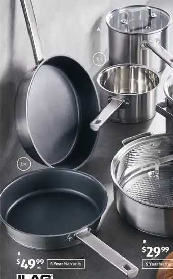 ALDI Pro Chef Stainless Steel Cookware Sets offer