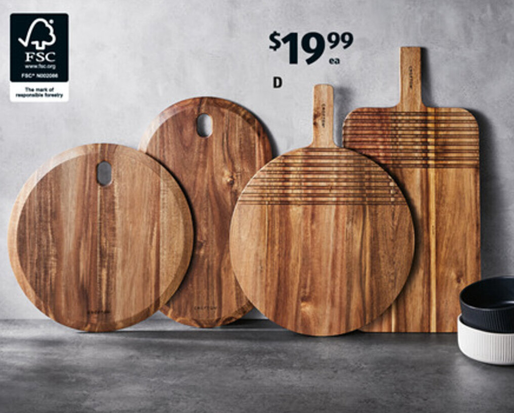 Premium Acacia Wood Boards offer at ALDI