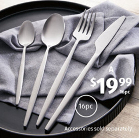 Stainless Steel Cutlery set 16pc offer at ALDI