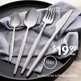 ALDI Stainless Steel Cutlery set 16pc offer