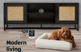 ALDI Rattan Entertainment Unit offer