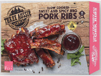 ALDI Three Aussie Farmers BBQ Pork Ribs Per Kg offer