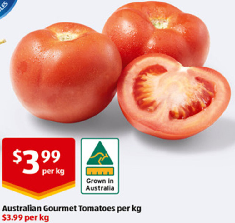 Australian Gourmet Tomatoes per kg offer at ALDI