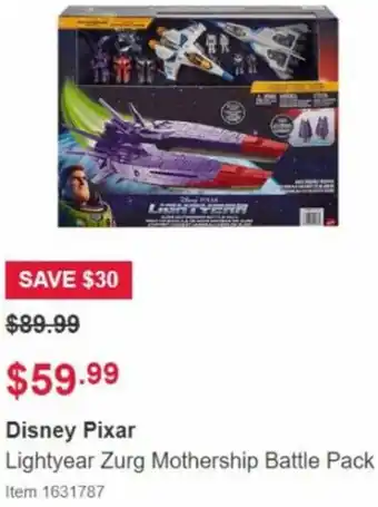 Costco Disney Pixar Lightyear Zurg Mothership Battle Pack offer