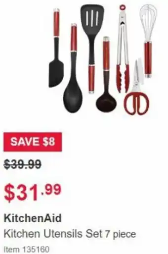 Costco KitchenAid Kitchen ?Utensils Set 7 piece offer