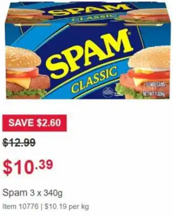 Spam 3 x 340g
