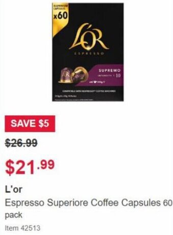 L'Or Espresso Superiore Coffee Capsules 60 pack