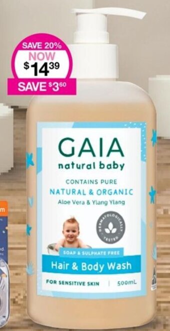Priceline Gaia Natural Baby Hair and Body Wash offer