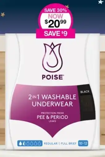 Priceline Poise 2in1 Washable Underwear offer