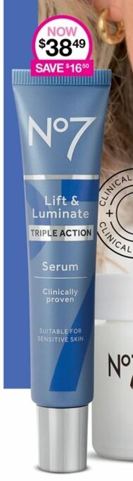 Priceline No7 Lift & Luminate Triple Action Serum offer