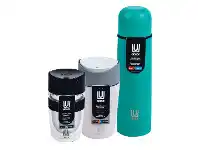 Foodworks Décor Double Wall Reusable Stainless Steel Travel Cup 370/410ml or Flask 500ml offer