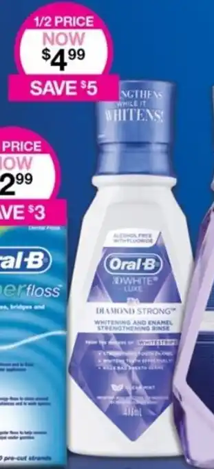 Priceline Oral-B Diamond Strong Whitening and Enamel Strengthening Rinse offer