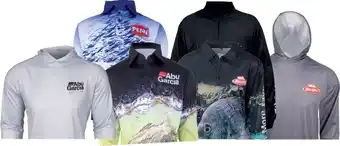 Fishing shirts by daiwa, penn, berkley & abu garcia