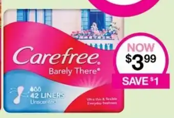 Priceline Carefree Barely There 42 Liners Unscented offer